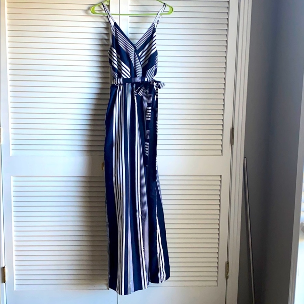 Medium navy stripe jumpsuit